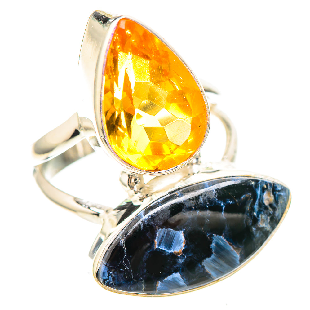 Large Pietersite, Citrine 925 Sterling Silver Ring Size 6.5 (925 Sterling Silver) RING137574