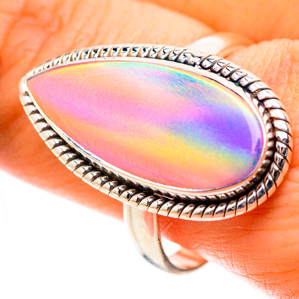 Anasilvercos Aura Opal Ring Size 10.75 (925 Sterling Silver)