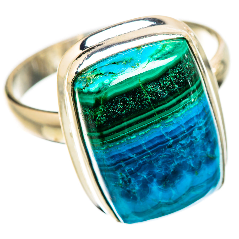 Malachite In Chrysocolla Ring Size 12 (925 Sterling Silver) RING135518