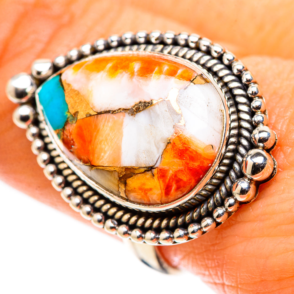 Spiny Oyster Turquoise Ring Size 9 (925 Sterling Silver) RING134924