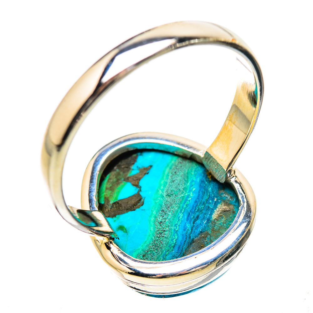 Malachite In Chrysocolla 925 Sterling Silver Ring Size 13.25 Ana Co R135316
