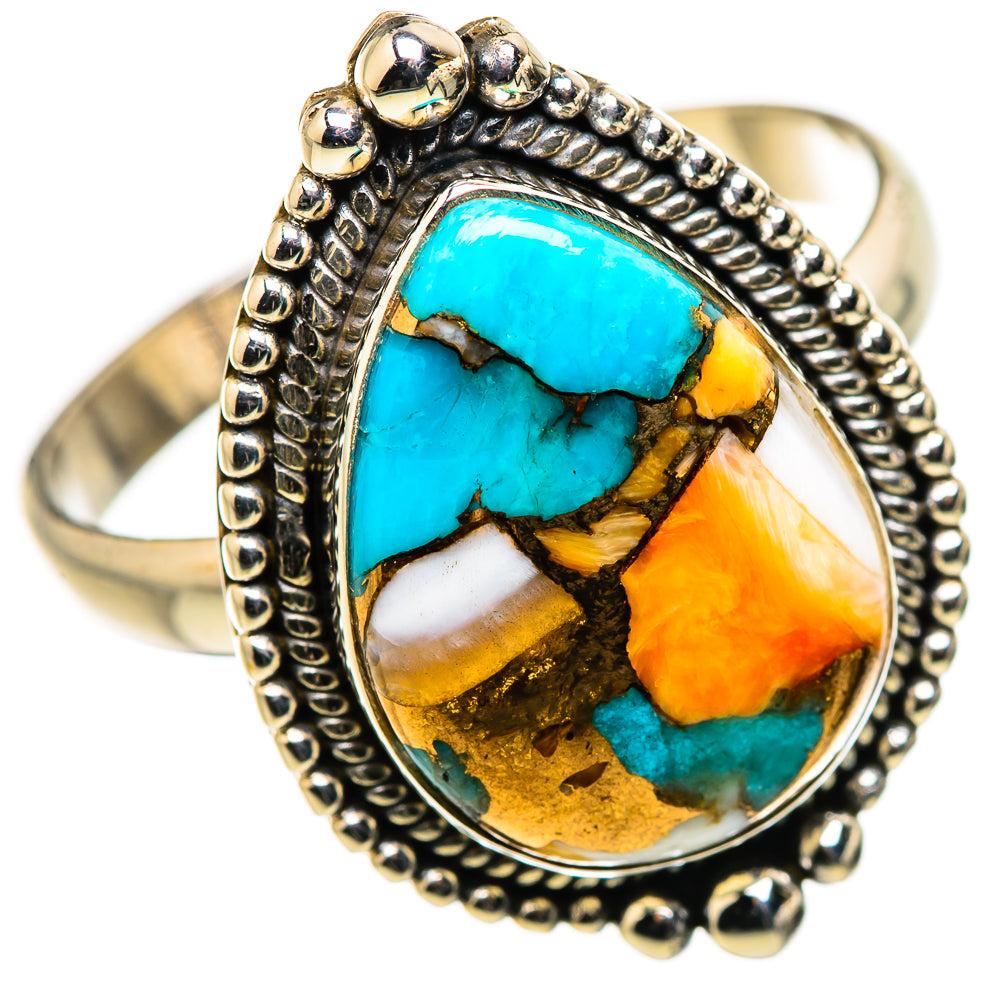 Spiny Oyster Turquoise Ring Size 12.75 (925 Sterling Silver) RING134591