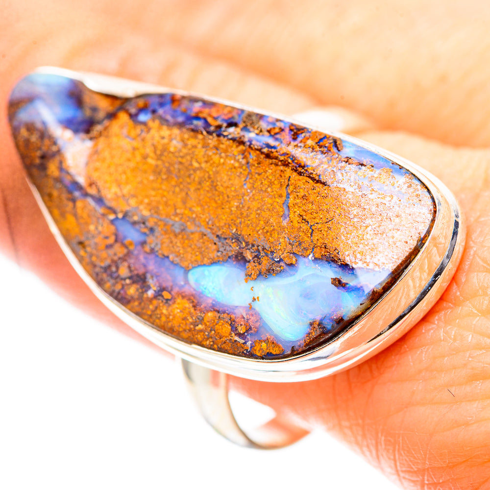 Large Boulder Opal 925 Sterling Silver Ring Size 10.5 (925 Sterling Silver) RING137583