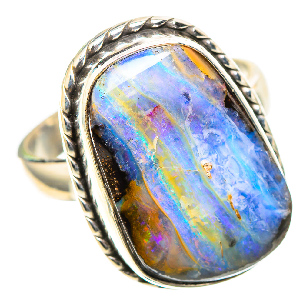 Boulder Opal 925 Sterling Silver Ring Size 7.5 (925 Sterling Silver) RING137438