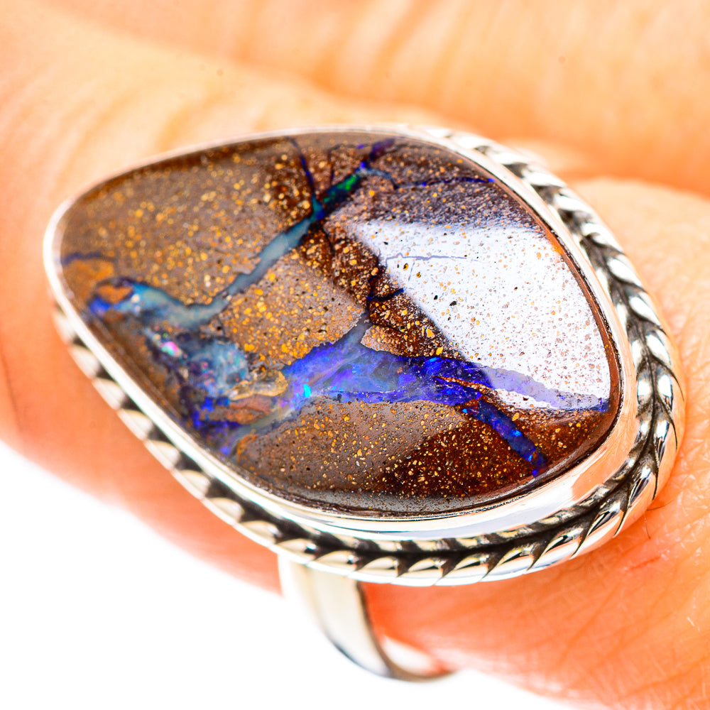 Boulder Opal 925 Sterling Silver Ring Size 9 (925 Sterling Silver) RING137196