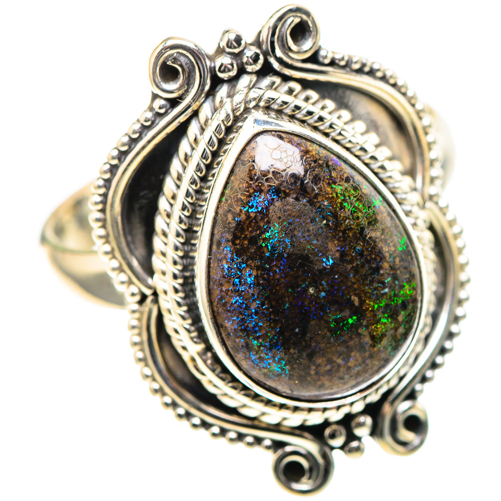 Andamooka Opal Ring Size 9 (925 Sterling Silver) RING136694