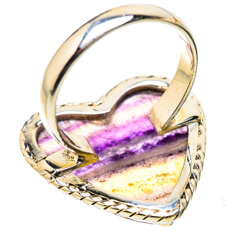 Anasilvercos Large Fluorite Ring Size 9.75 (925 Sterling Silver)