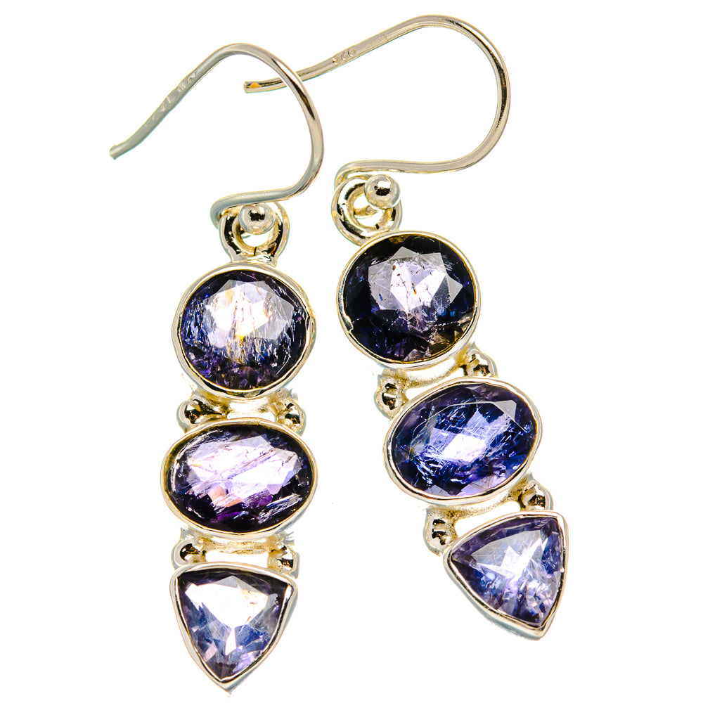 Tanzanite Earrings 1 1/2"  (925 Sterling Silver) EARR431624