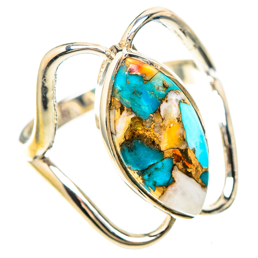 Spiny Oyster Turquoise 925 Sterling Silver Ring Size 9.5 (925 Sterling Silver) RING137300