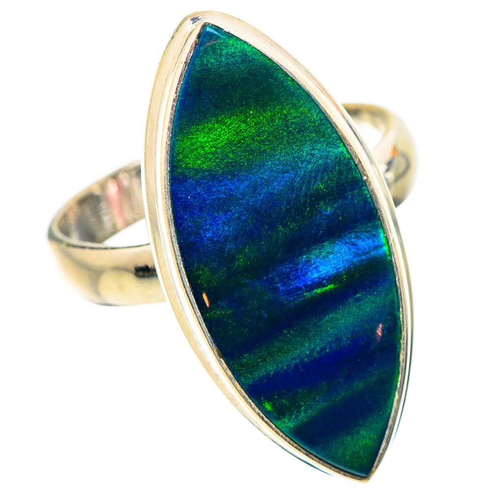 Anasilvercos Aura Opal Ring Size 7.5 (925 Sterling Silver)