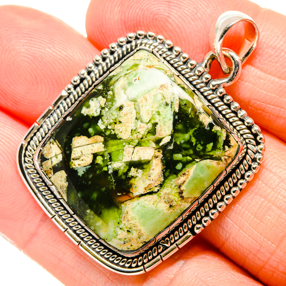 Rainforest Opal Pendant 1 3/4" (925 Sterling Silver) PD36343