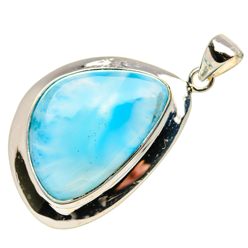 Larimar Pendant 1 3/4"  (925 Sterling Silver) PD37196