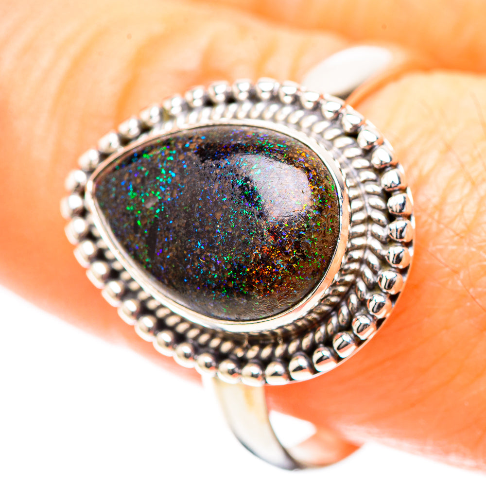 Andamooka Opal Ring Size 10 (925 Sterling Silver) RING136611