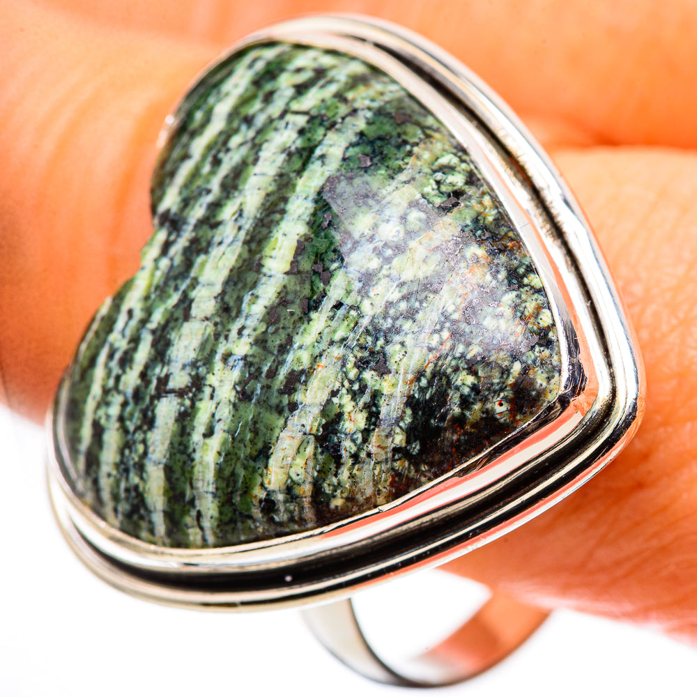Large Swiss Green Opal Ring Size 12.75 (925 Sterling Silver) RING136158