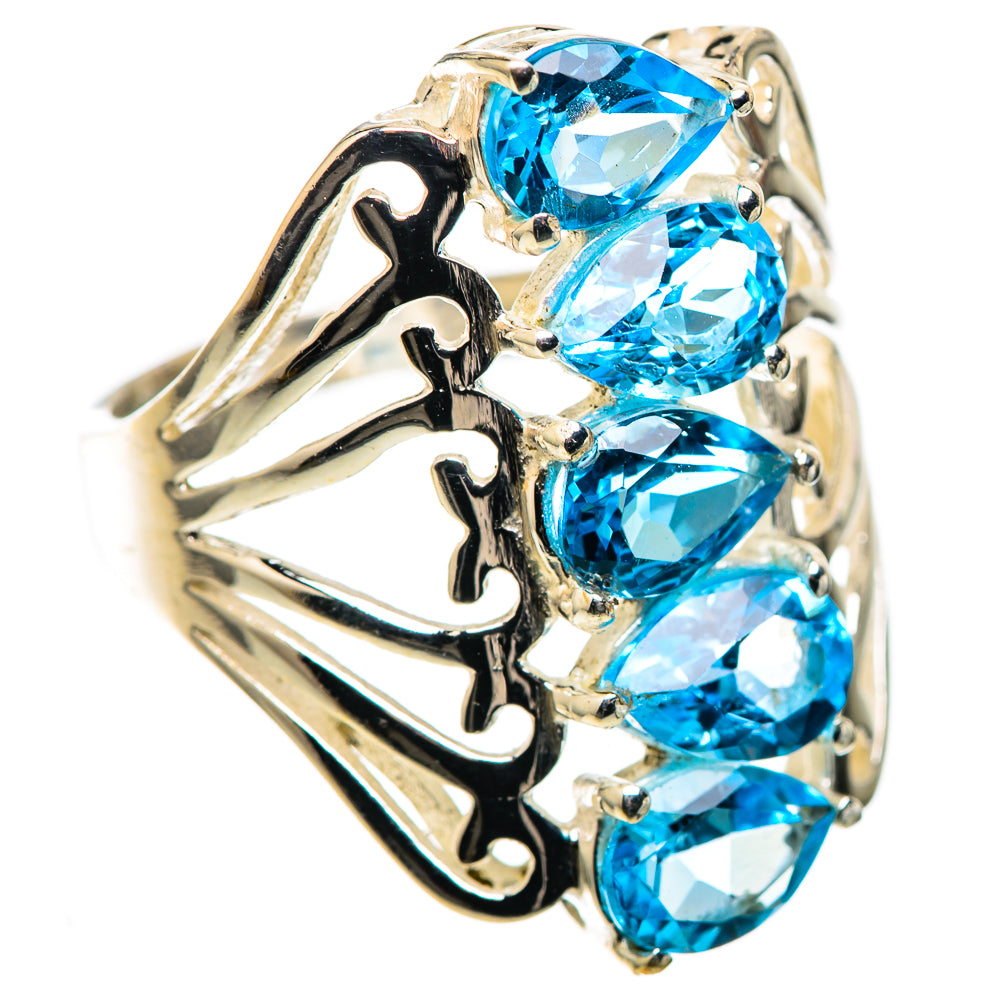 Blue Topaz Ring Size 8 (925 Sterling Silver) RING135993
