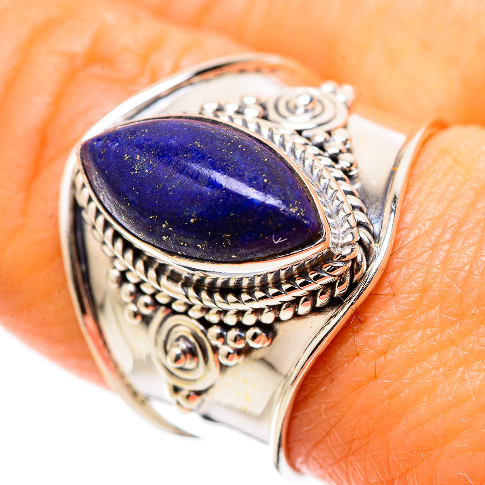 Anasilvercos Lapis Lazuli Ring Size 8.25 (925 Sterling Silver)