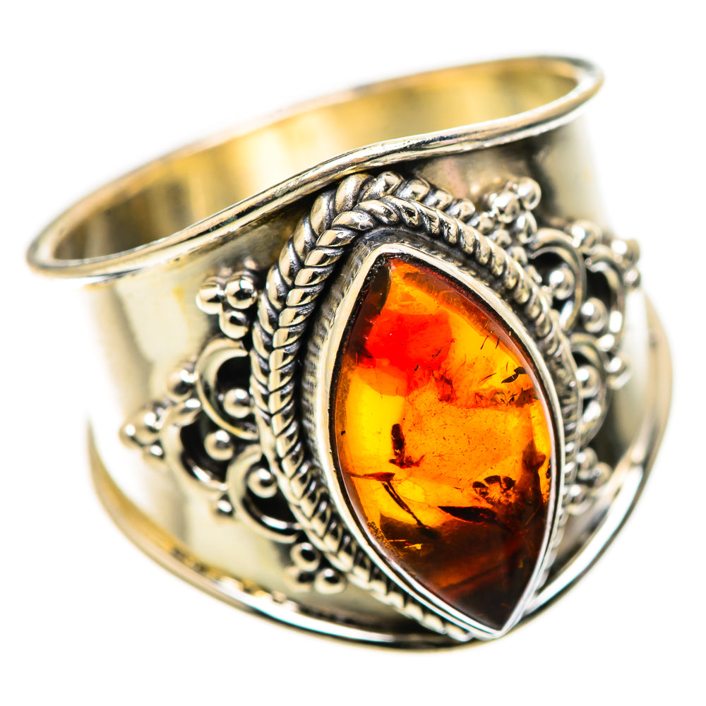 Baltic Amber Ring Size 8 (925 Sterling Silver) RING134835
