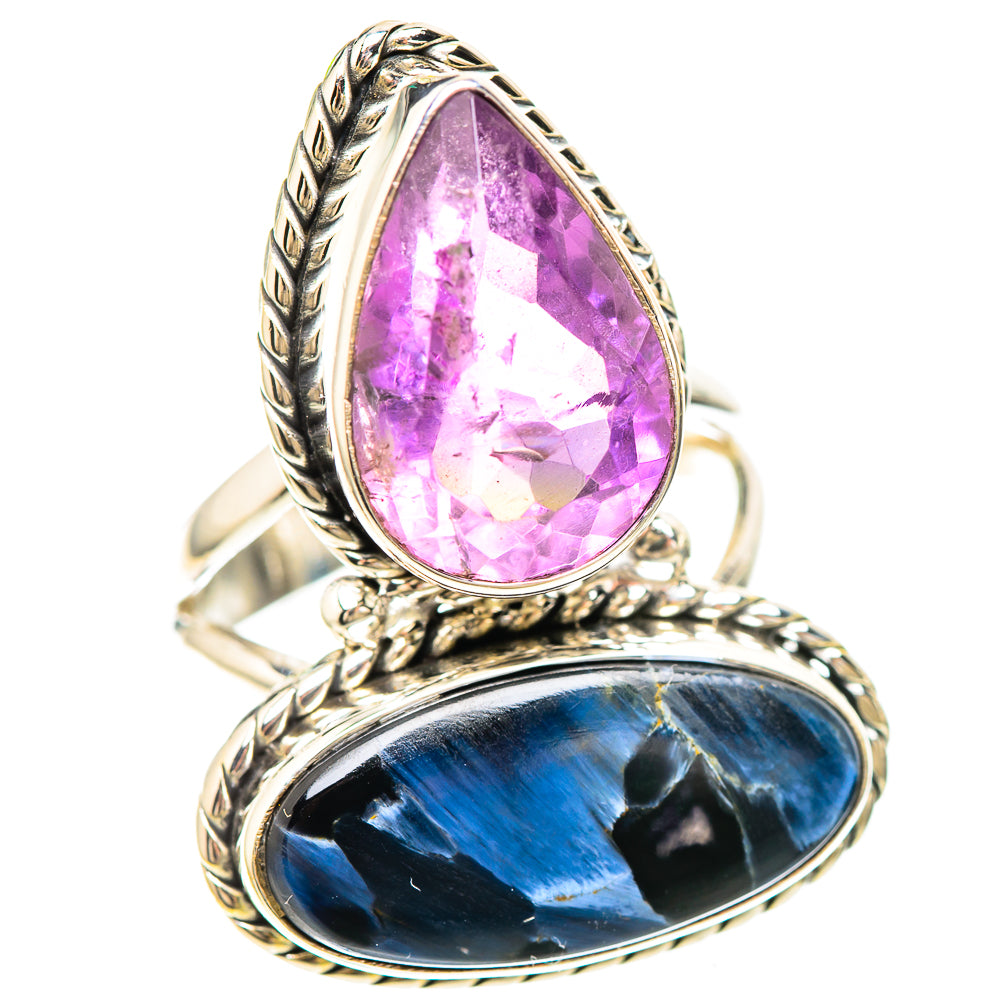 Large Pietersite, Amethyst Ring Size 8 (925 Sterling Silver) RING137135
