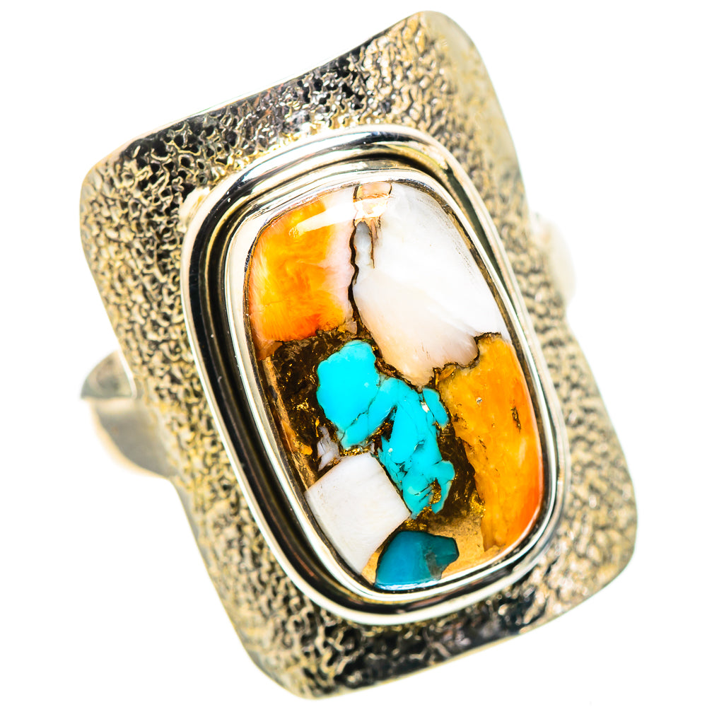 Spiny Oyster Turquoise 925 Sterling Silver Ring Size 8.75 (925 Sterling Silver) RING137474