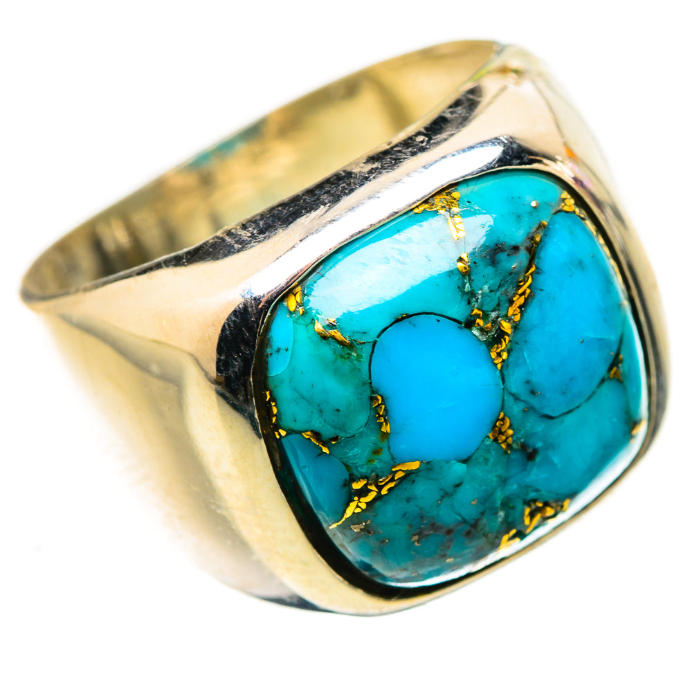 Blue Copper Composite Turquoise Ring Size 6.75 (925 Sterling Silver) RING134882