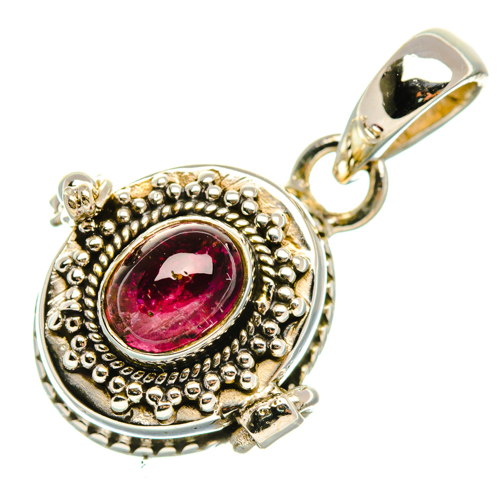 Poison Pink Tourmaline Pendant 1 1/8" (925 Sterling Silver) PD37541