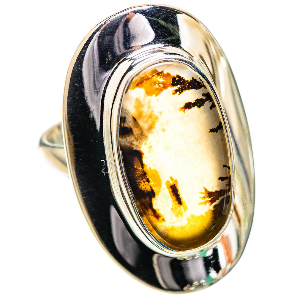 Scenic Dendritic Agate Ring Size 8.25 (925 Sterling Silver) RING135824