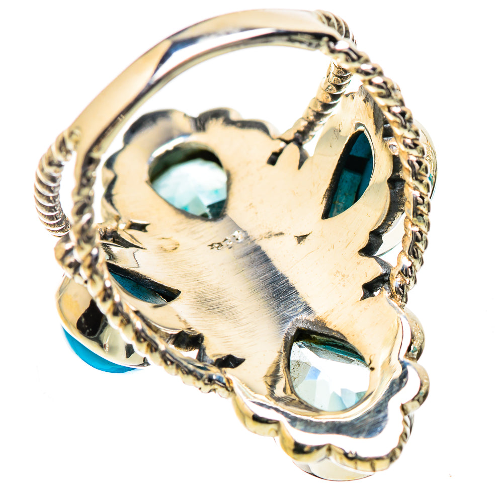 Large Blue Topaz, Sleeping Beauty Turquoise Ring Size 6 (925 Sterling Silver) RING135345