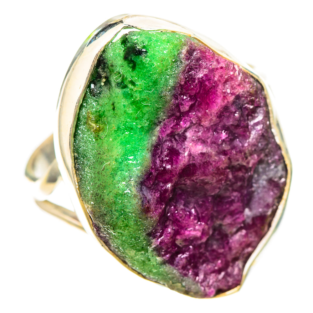 Large Rough Ruby Zoisite Ring Size 10.75 (925 Sterling Silver) RING137131