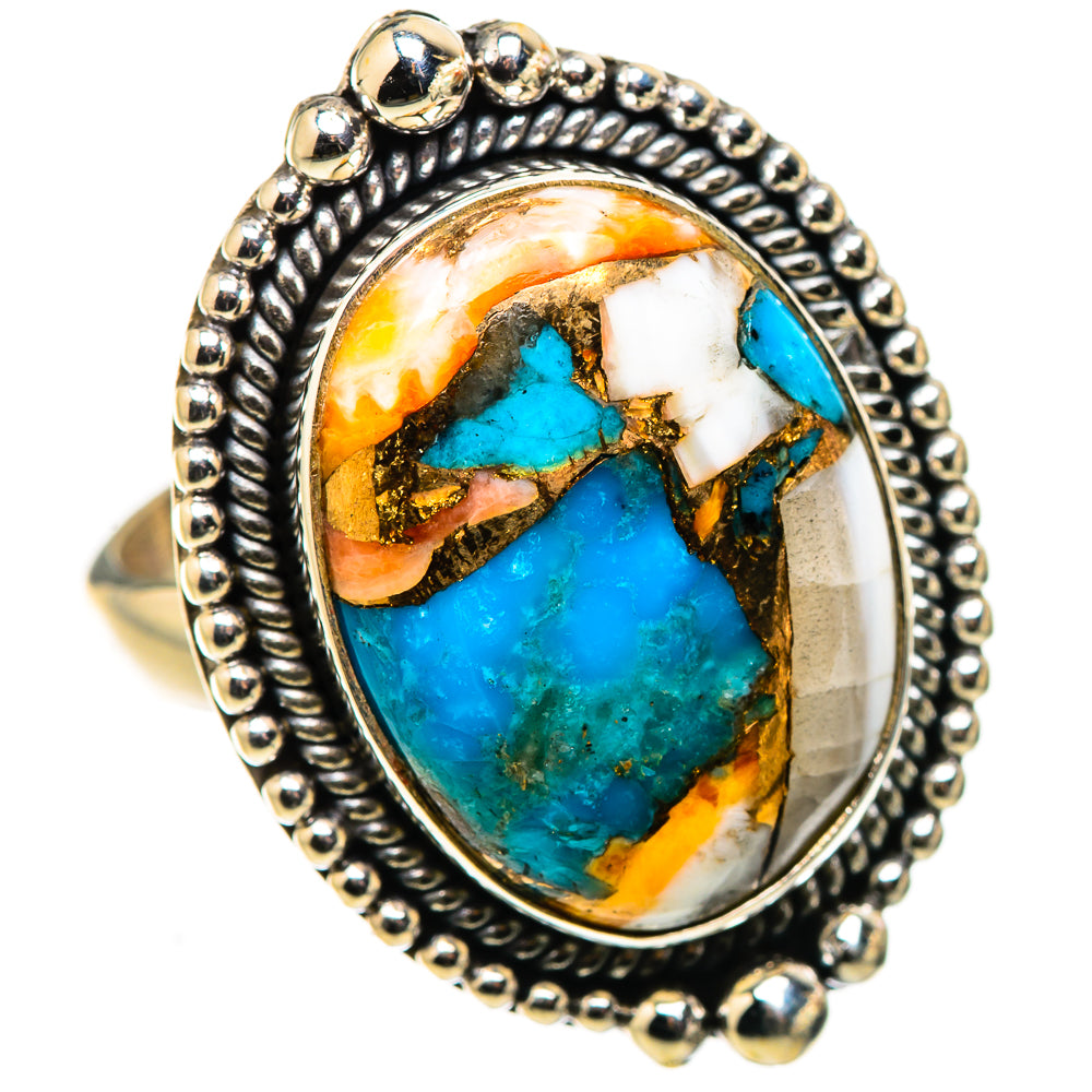 Spiny Oyster Turquoise Ring Size 8 (925 Sterling Silver) RING134925