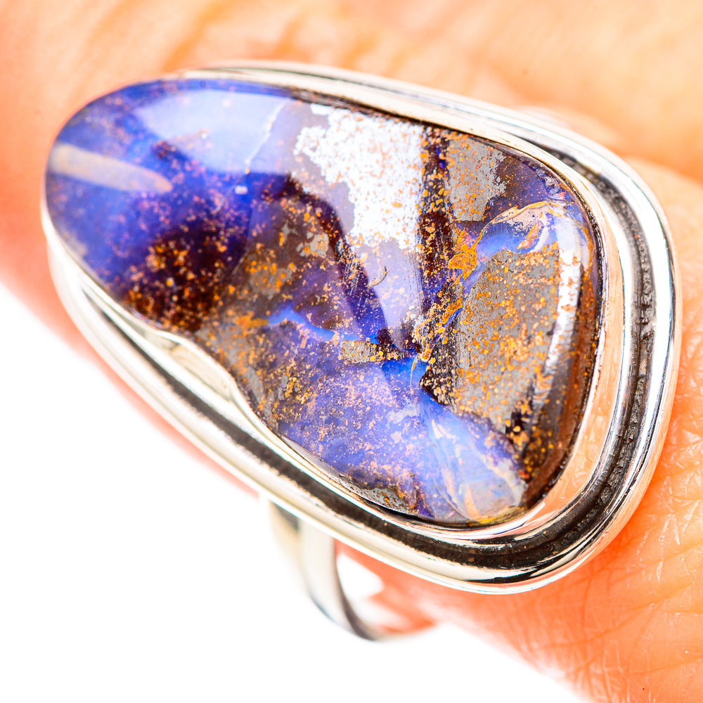 Large Australian Boulder Opal Ring Size 10 (925 Sterling Silver) RING137165