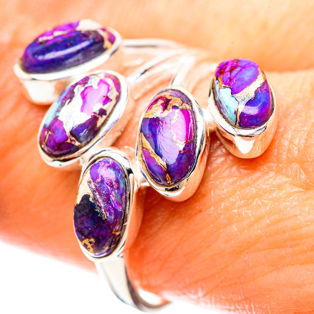 Purple Copper Turquoise 925 Sterling Silver Ring Size 9.5 Ana Co R136335