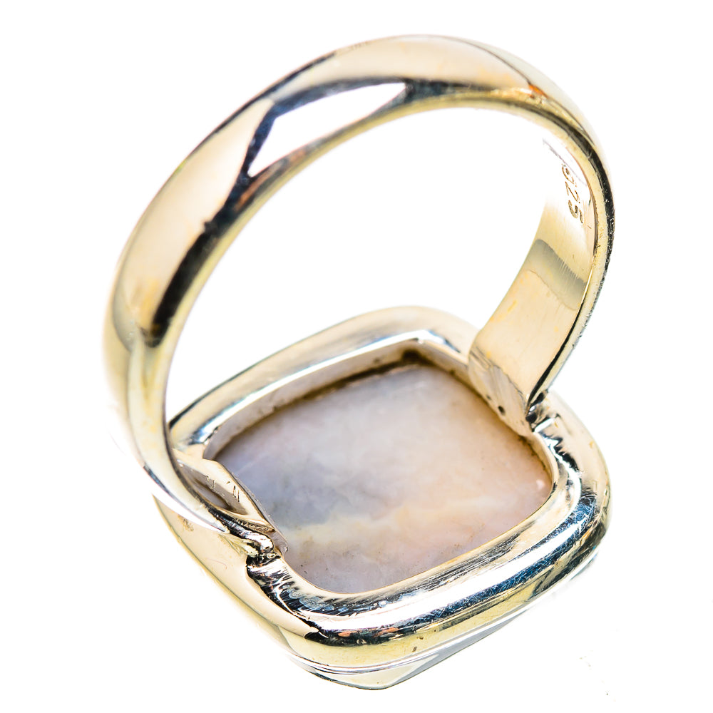 Anasilvercos Scenic Dendritic Agate Ring Size 6.25 (925 Sterling Silver)