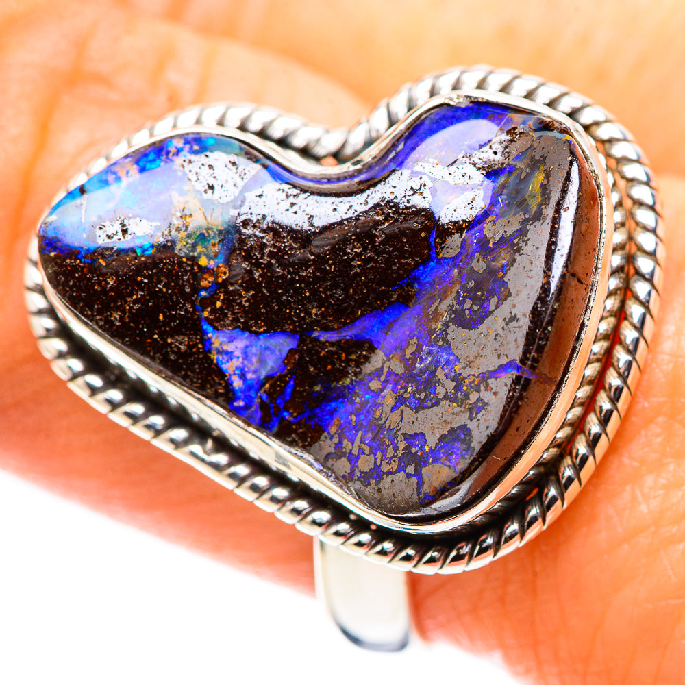 Australian Boulder Opal Ring Size 9.25 (925 Sterling Silver) RING136793