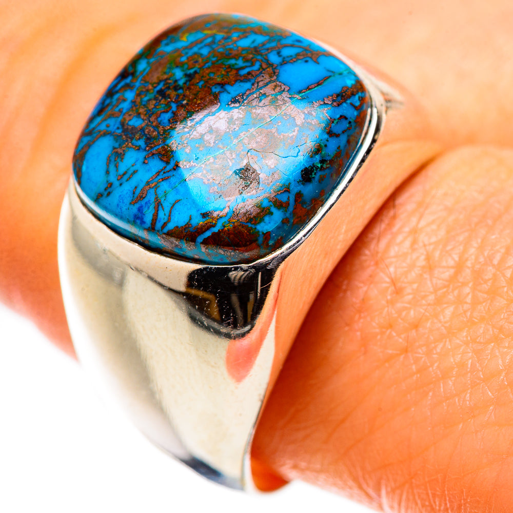 Anasilvercos Shattuckite Ring Size 9.75 (925 Sterling Silver)