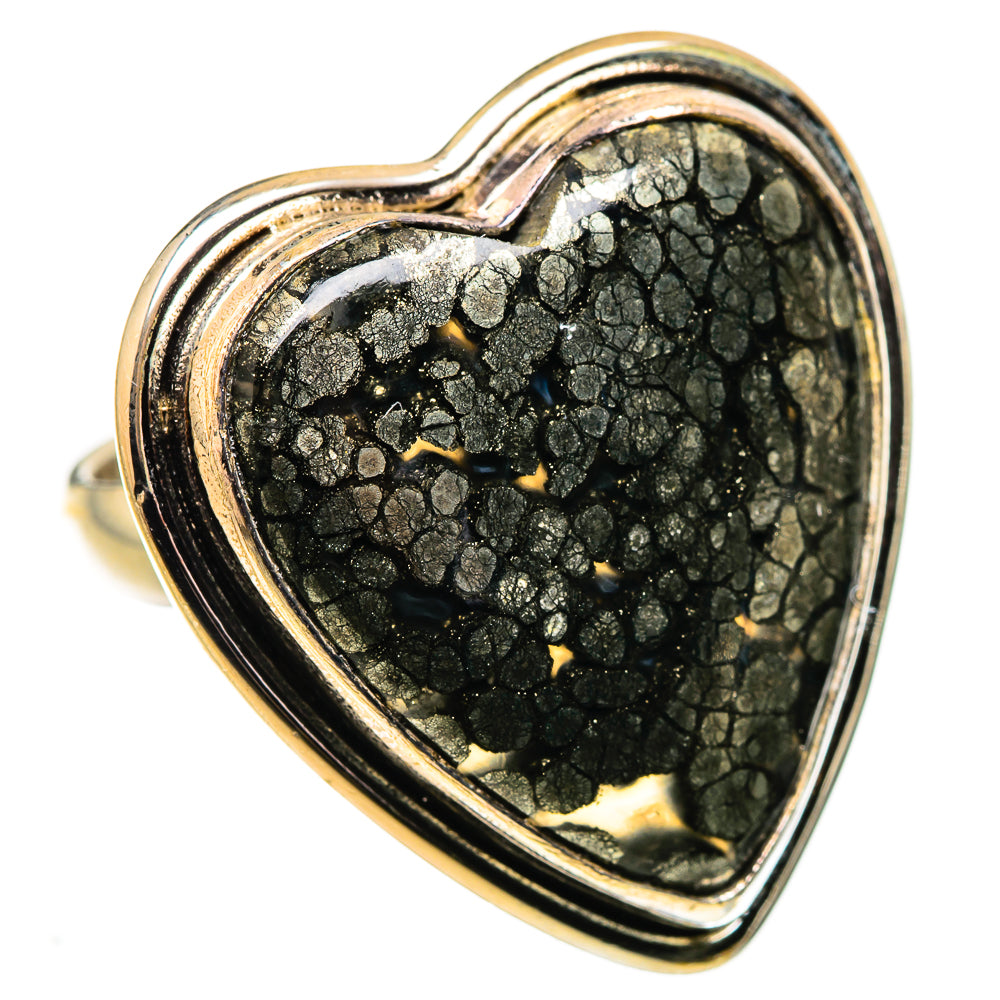 Pyrite In Black Onyx Ring Size 7 (925 Sterling Silver) RING134967