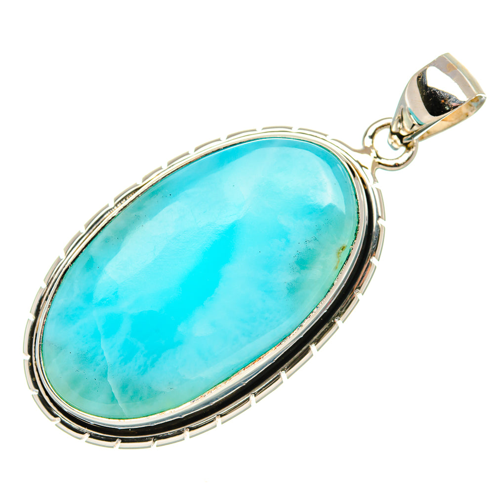 Larimar Pendant 1 3/4" (925 Sterling Silver) PD37548