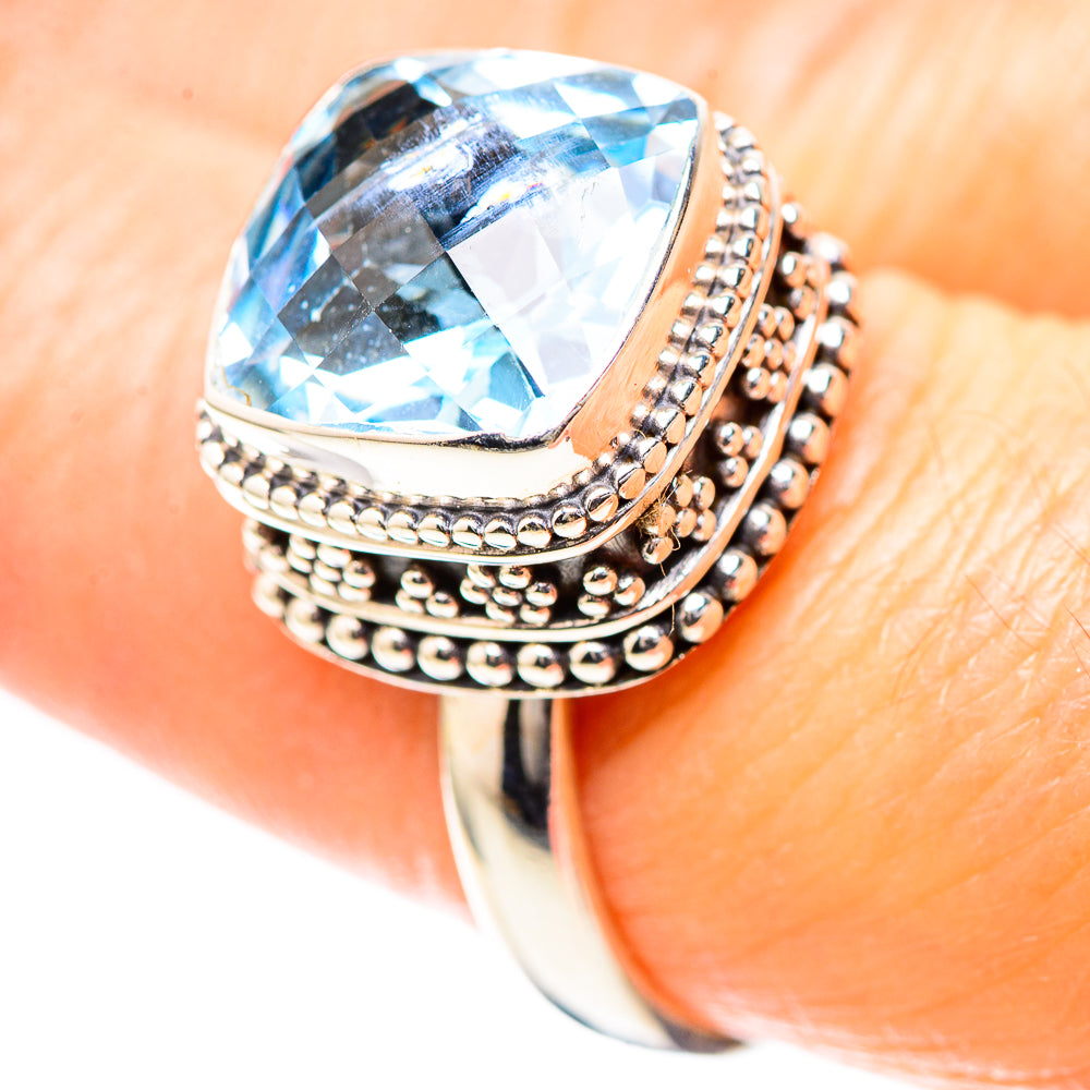 Blue Topaz Ring Size 8.25 (925 Sterling Silver) RING136644