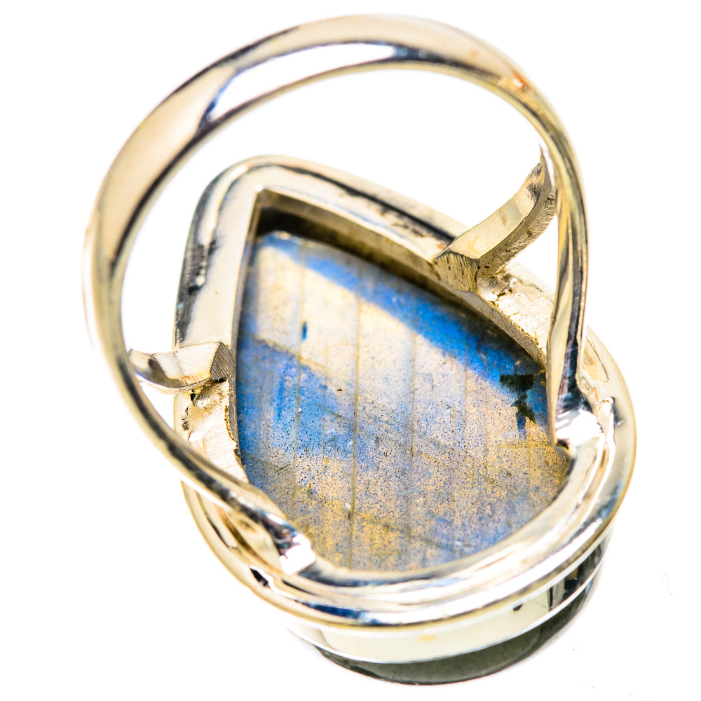 Anasilvercos Large Labradorite Ring Size 8.75 (925 Sterling Silver)