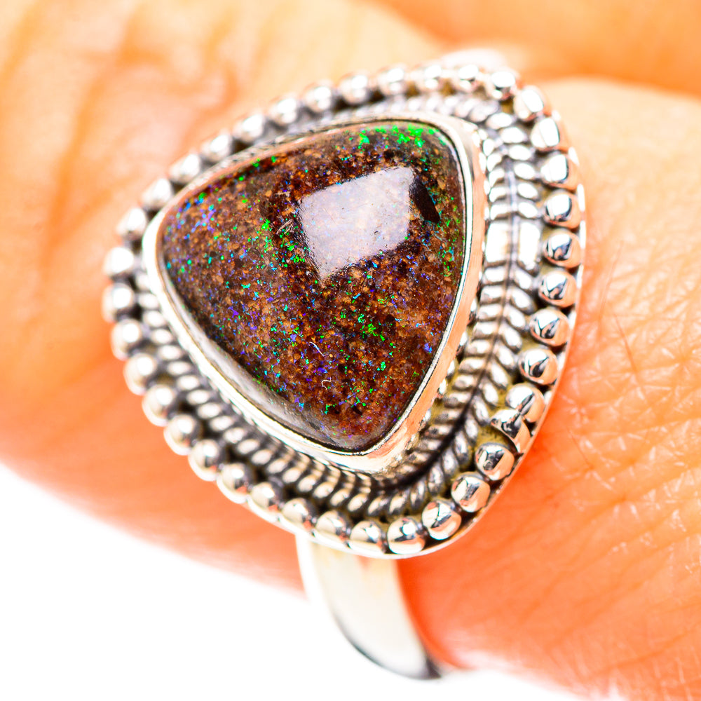 Andamooka Opal Ring Size 9 (925 Sterling Silver) RING136584