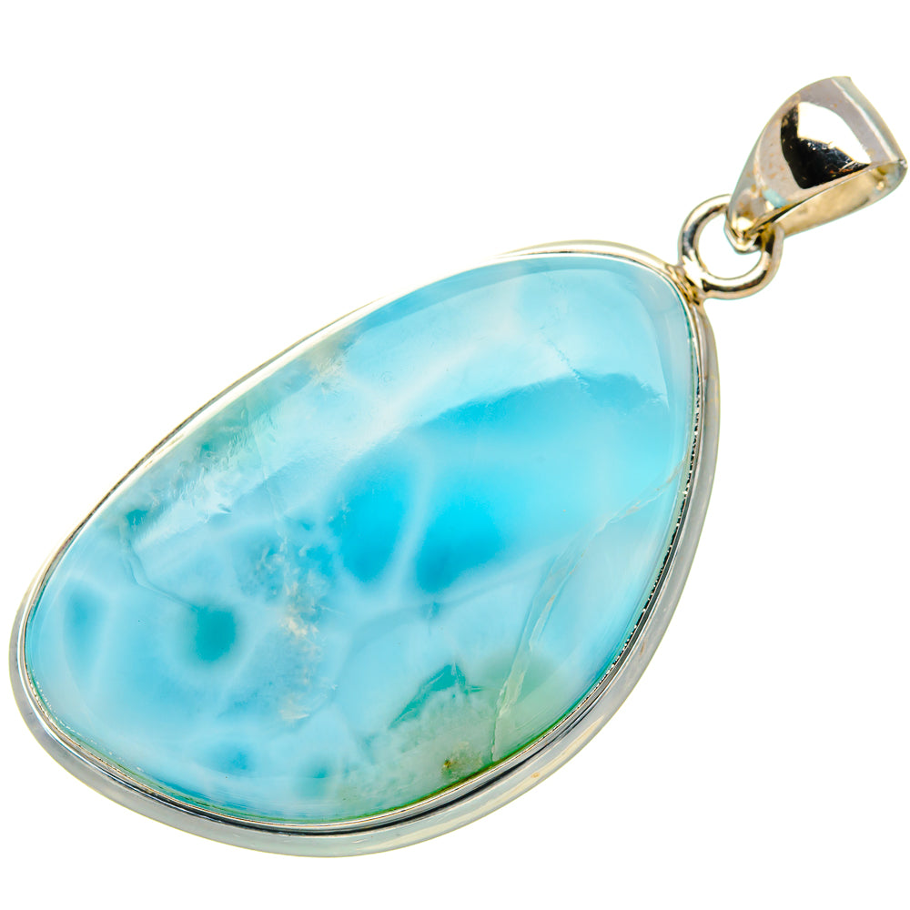 Larimar Pendant 1 7/8" (925 Sterling Silver) PD37114