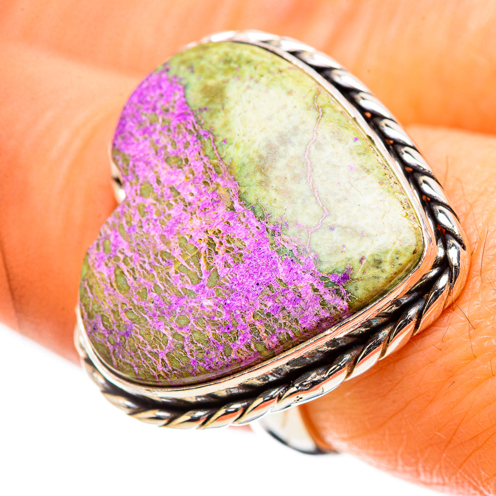 Anasilvercos Large Stichtite Ring Size 7 (925 Sterling Silver)