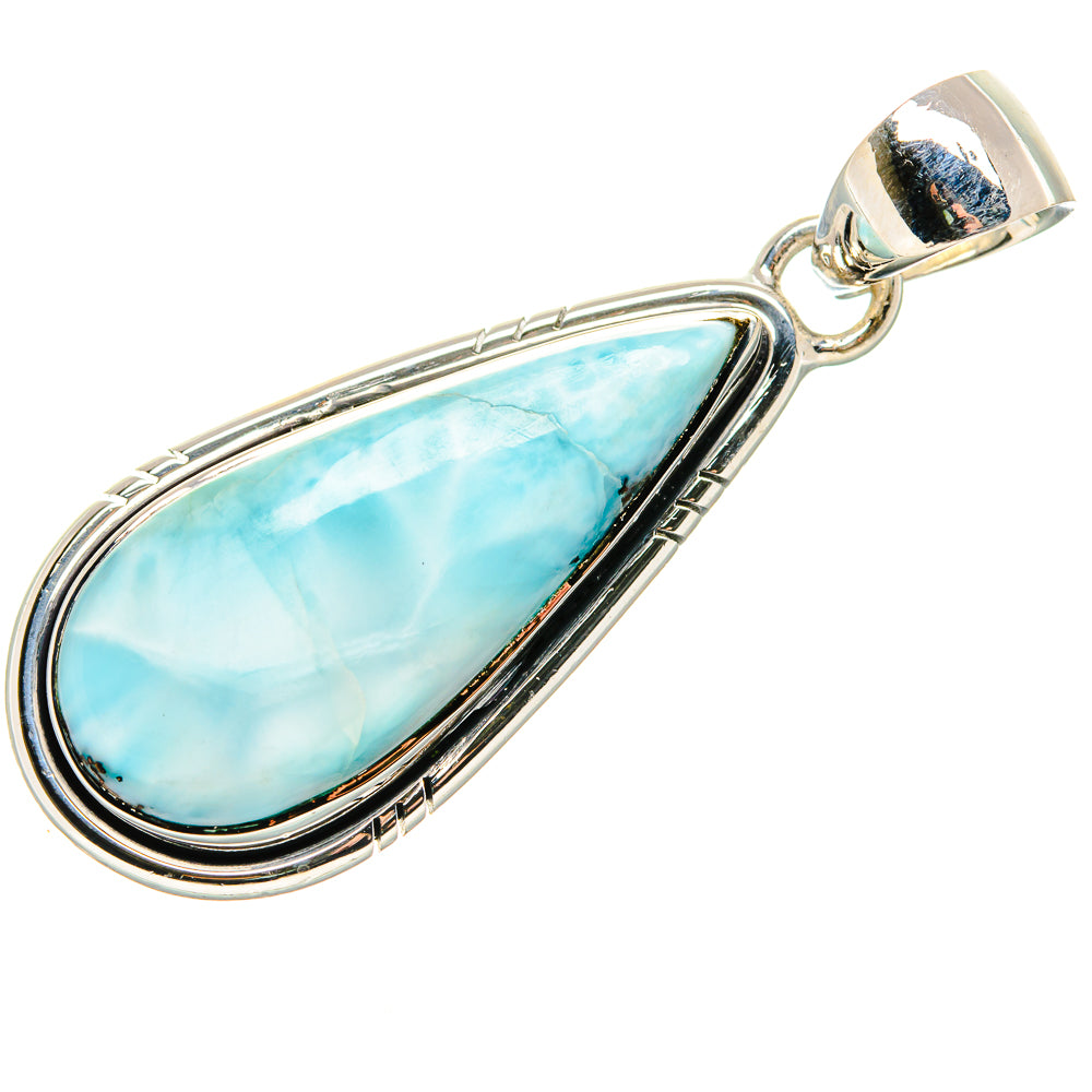 Larimar Pendant 1 3/4" (925 Sterling Silver) PD36290