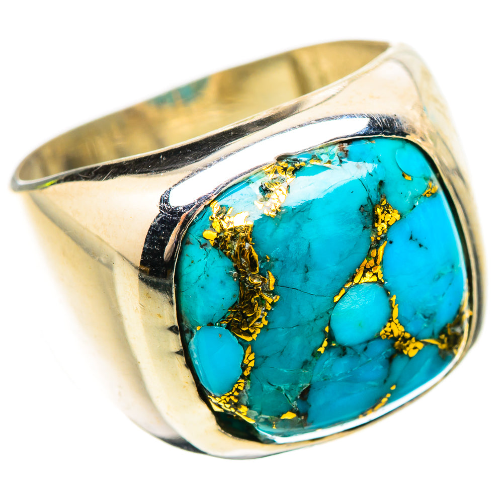 Blue Copper Composite Turquoise Ring Size 6.25 (925 Sterling Silver) RING135324