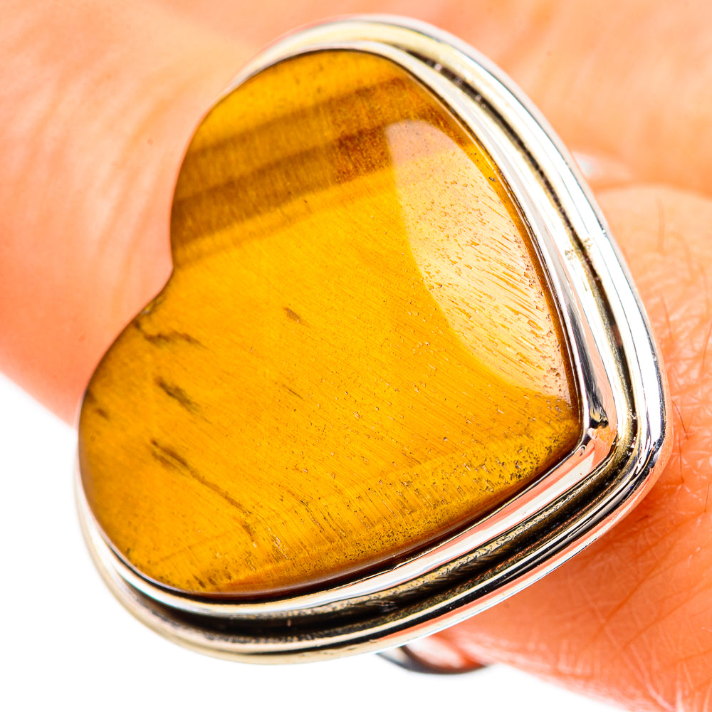 Large Tiger Eye Ring Size 9 (925 Sterling Silver) RING135355
