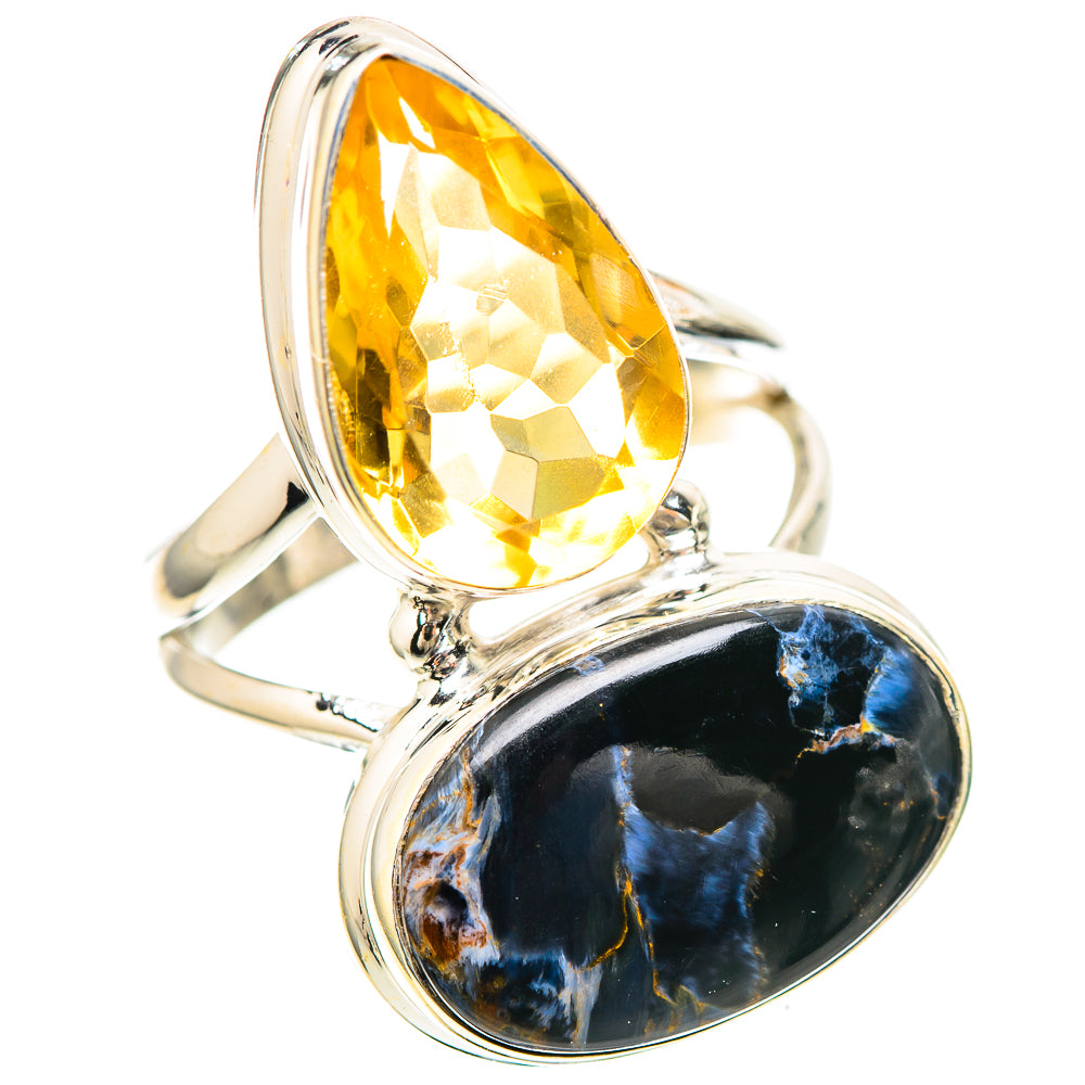 Large Pietersite, Citrine Ring Size 8 (925 Sterling Silver) RING137132