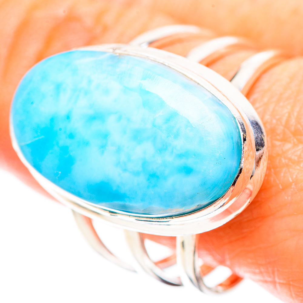 Large Larimar Ring Size 10.75 (925 Sterling Silver) RING136749