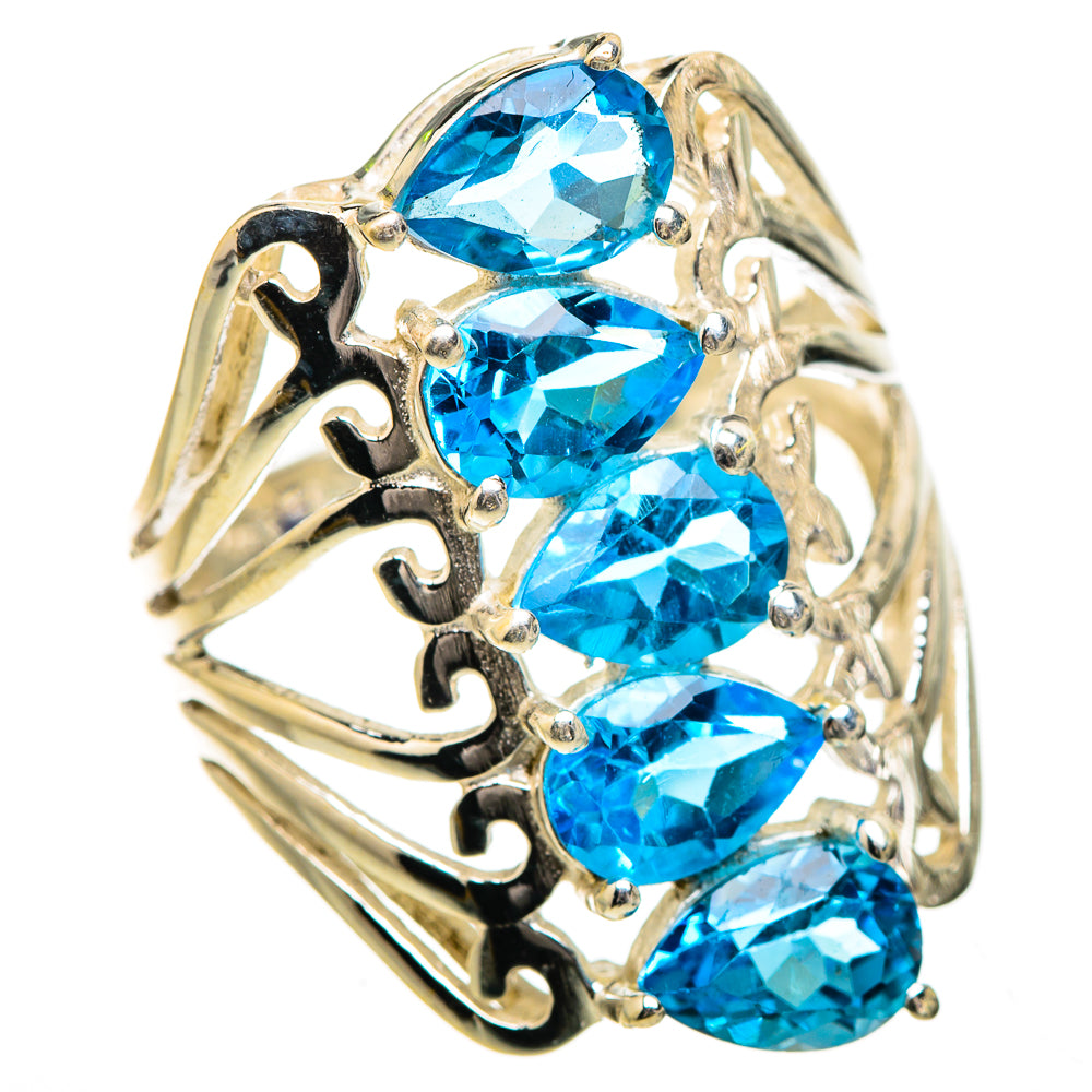 Blue Topaz 925 Sterling Silver Ring Size 7.5 Ana Co R135325