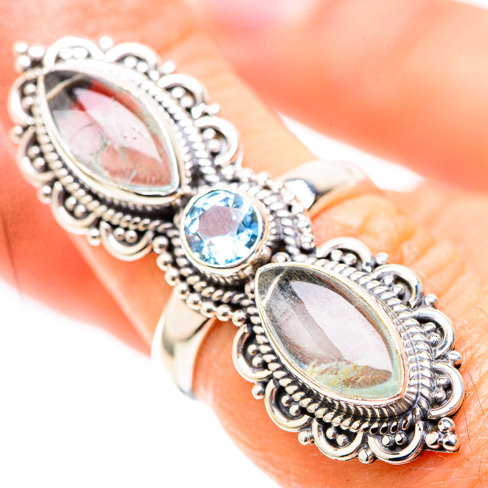 Large Natural Aquamarine, Blue Topaz 925 Sterling Silver Ring Size 6.25 (925 Sterling Silver) RING137367