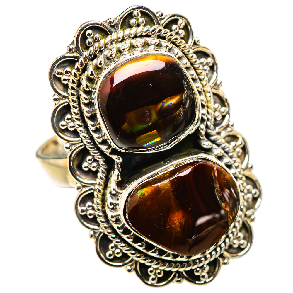 Large Mexican Fire Agate Ring Size 8.75 (925 Sterling Silver) RING135774