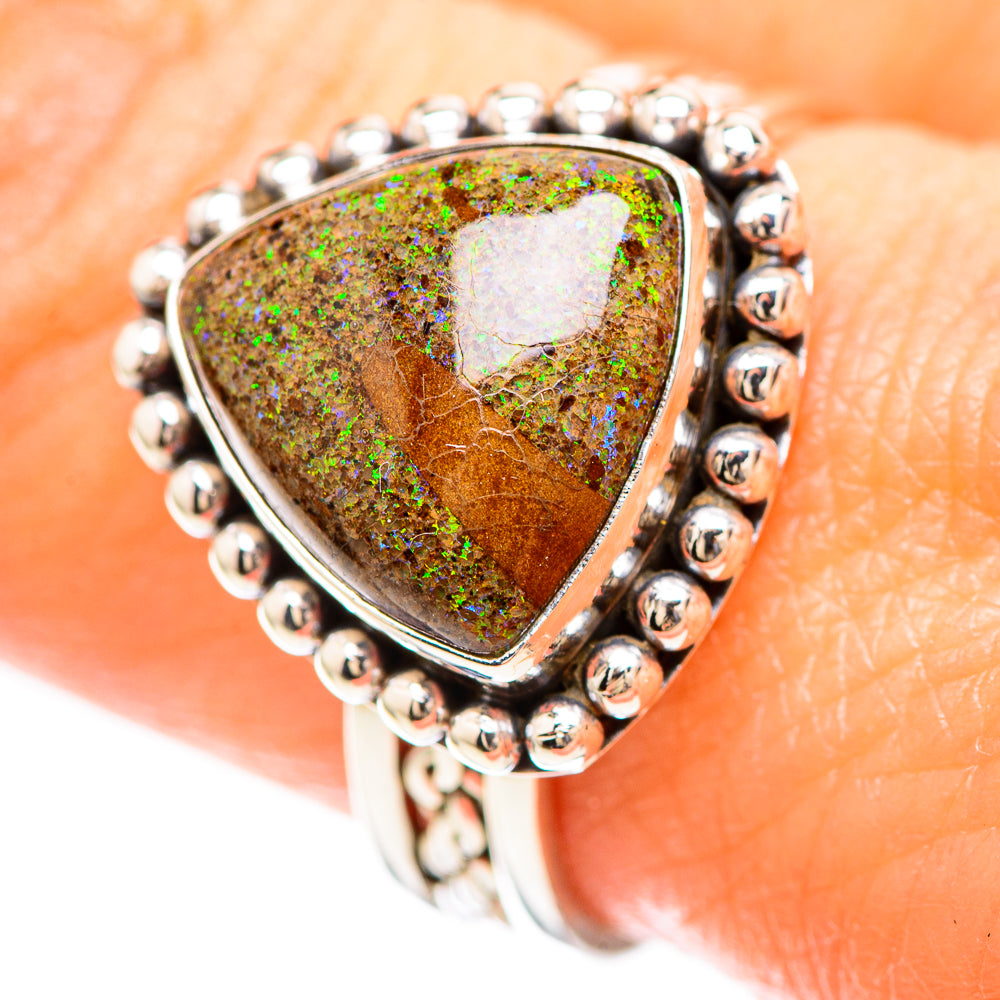 Andamooka Opal Ring Size 9 (925 Sterling Silver) RING136378